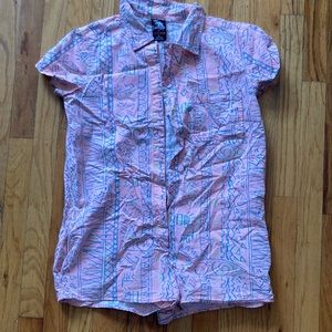 Pink, blue and green super cute button down romper - Gotcha by Icons of Culture